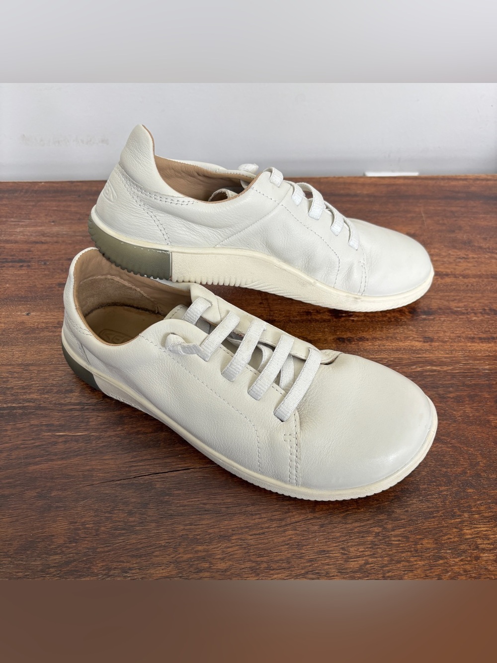 Keen KNX Lace-up Lightweight Flexible sneaker, Size 7.5, Star White leather